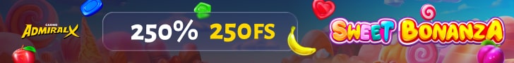 250% + 250 FS бездепозитный бонус в казино Admiral X